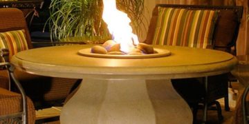 Chat Height Octagon Fire Pit Table