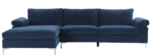 amanda modern velvet large sectional sofa
