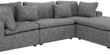 delano modern low profile sectional sofa with chaise