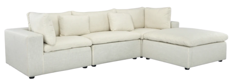 fitz contemporary low profile lounge sofa
