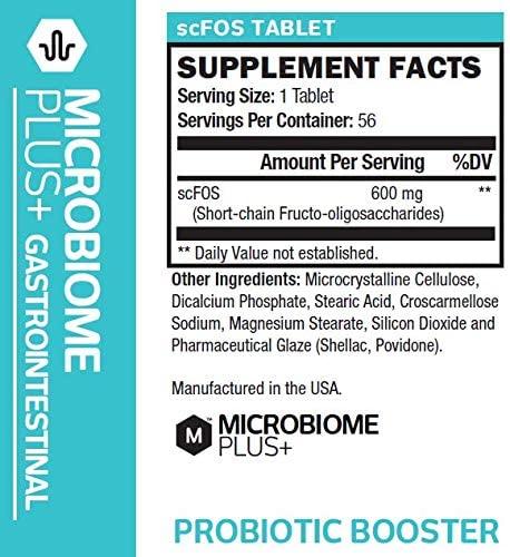 microbiome plus prebiotic scfos fiber supplement facts