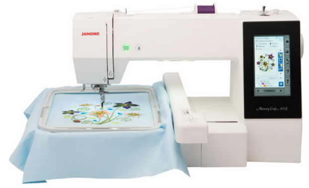 janome memory craft 500e embroidery machine