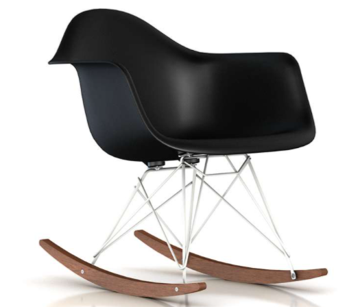 eames molded plastic rocking chair