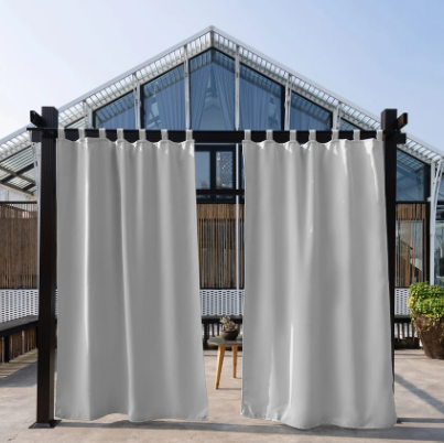 outdoor waterproof tab top curtains