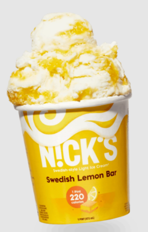 nicks ice cream swedish lemon bar